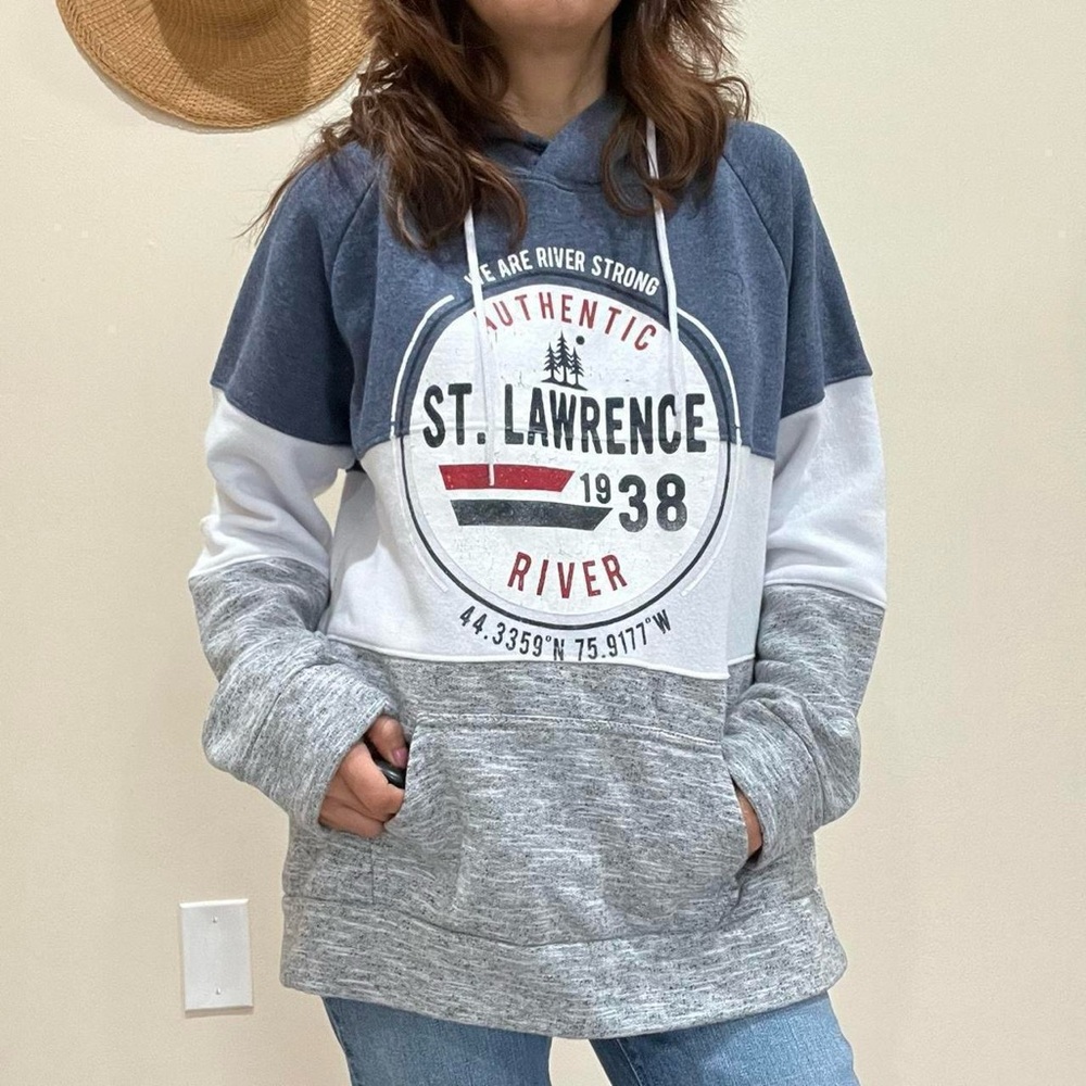 Sweatshirt Flannel Hoodie‎ Long Sleeve Size Medium